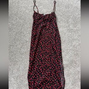 Princess Polly Floral Black and Red Women's Dress